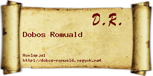 Dobos Romuald névjegykártya