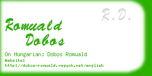 romuald dobos business card